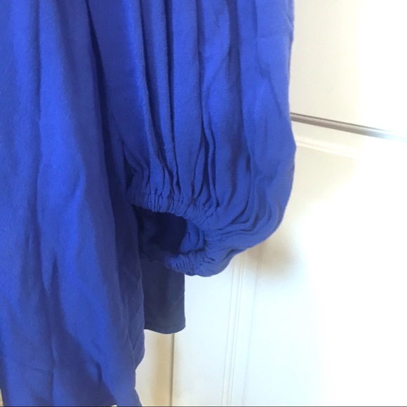 Free People Blue Flowy Tunic – Off Shoulder Boho Style - Picture 7 of 7